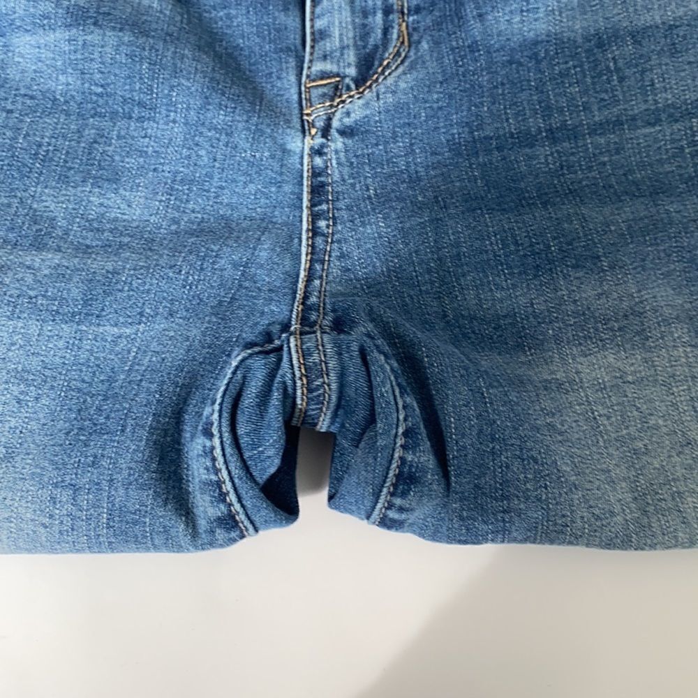 Seven 7 Ankle Straight Step Hem Distressed Stretch Mid -Rise‎ Jeans Blue 8 - Picture 7 of 16
